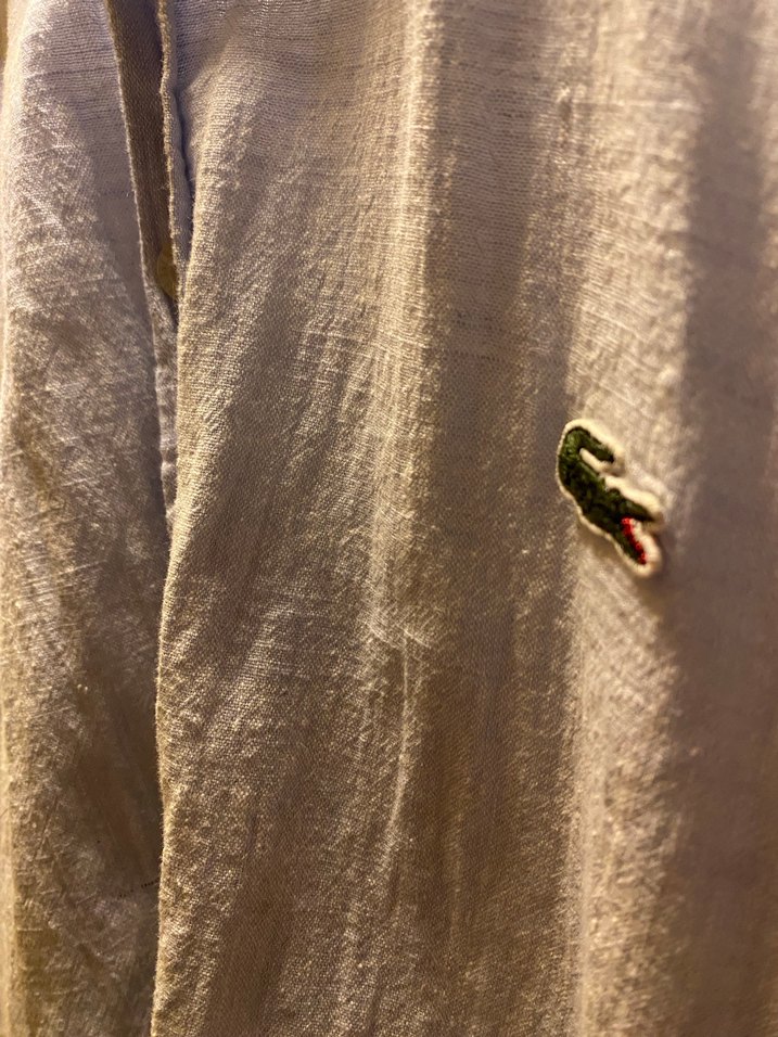 Lacoste Erkek Buz Mavisi Keten Gömlek - Görsel 2