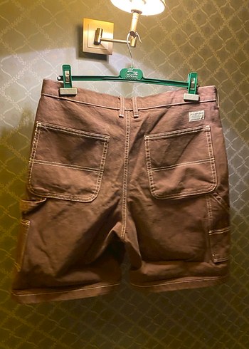 Pull And Bear Kahverengi KotKemerli Erkek Şort - Görsel 3