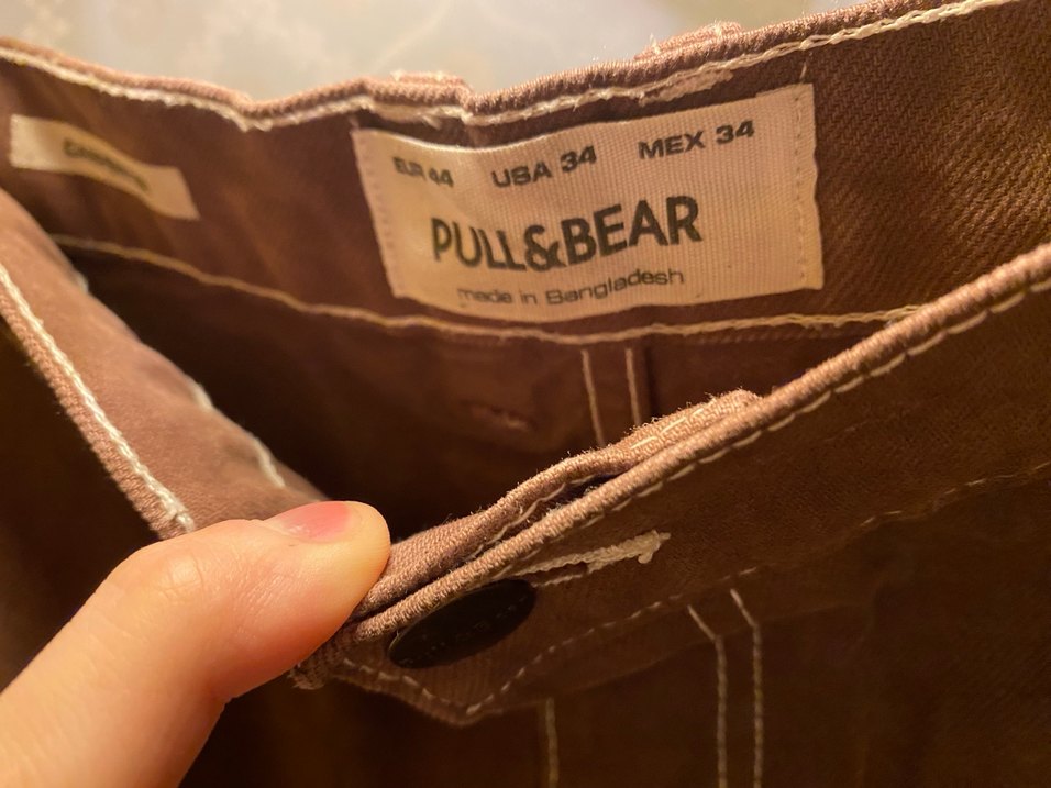 Pull And Bear Kahverengi KotKemerli Erkek Şort - Görsel 2