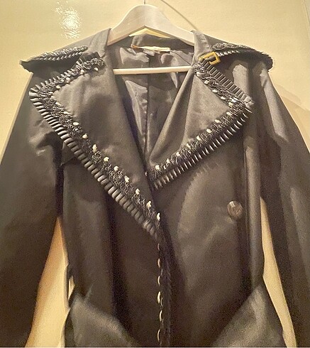 38 Beden siyah Renk Roberto Cavalli trenchcoat
