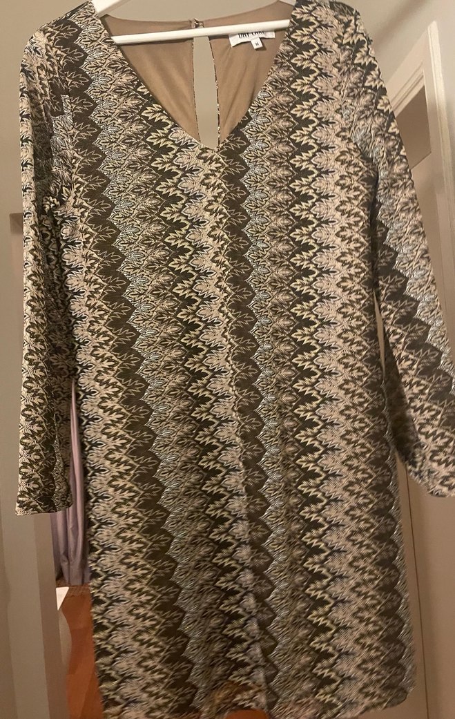 Bohem Stil Uzun Kollu Yılan Desenli Triko Elbise - Görsel 3