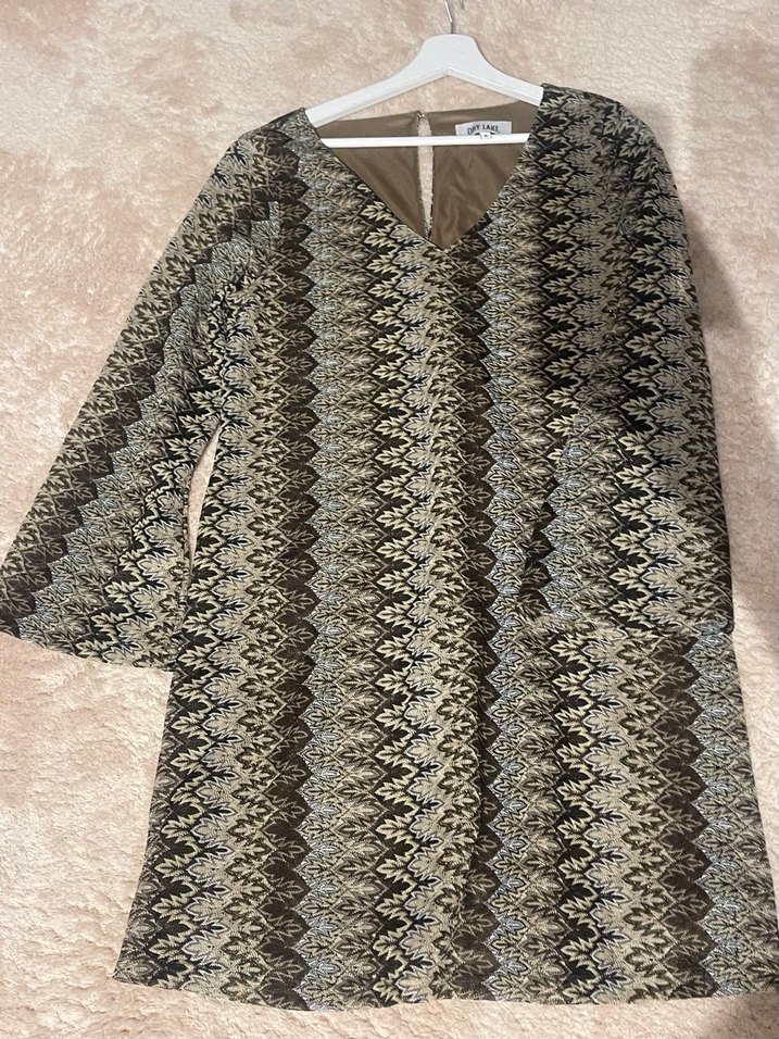 Bohem Stil Uzun Kollu Yılan Desenli Triko Elbise - Görsel 4