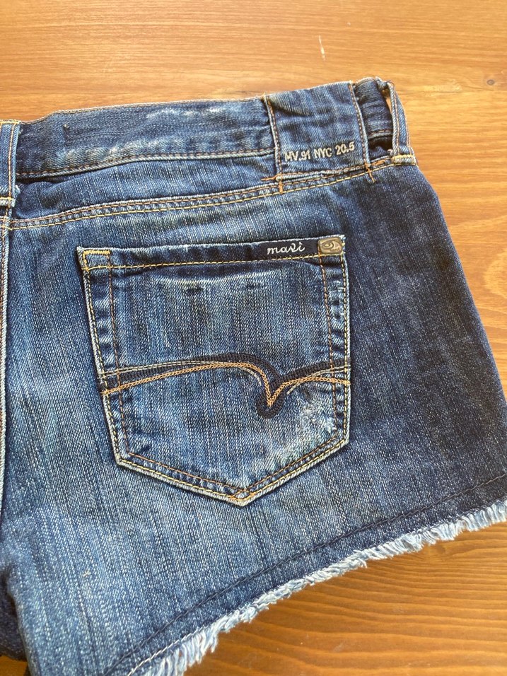 Mavi Mini Denim Şort - Görsel 4