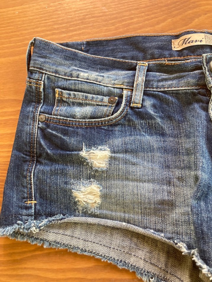 Mavi Mini Denim Şort - Görsel 3