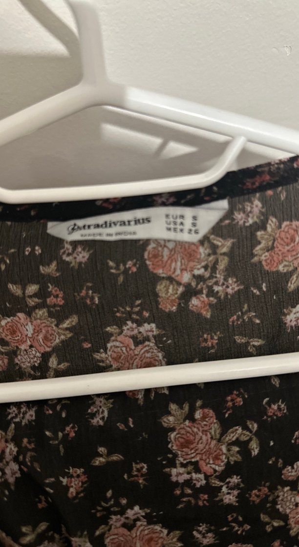 Siyah Çiçekli Bohem Mini Elbise - Görsel 2