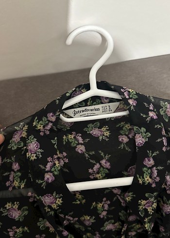 Uzun Kollu, V Yaka, Düğmeli Mini Elbise - Görsel 2