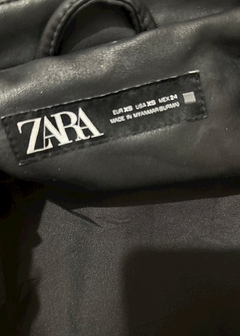 Zara Siyah Deri Biker Ceket - Görsel 4