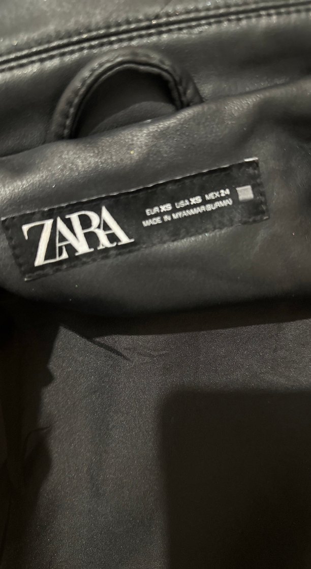 Zara Siyah Deri Biker Ceket - Görsel 4