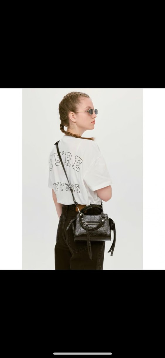 Siyah Deri Örgü Kadın Çanta - Görsel 2