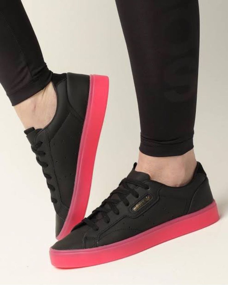 Adidas sleek black pink - Görsel 4