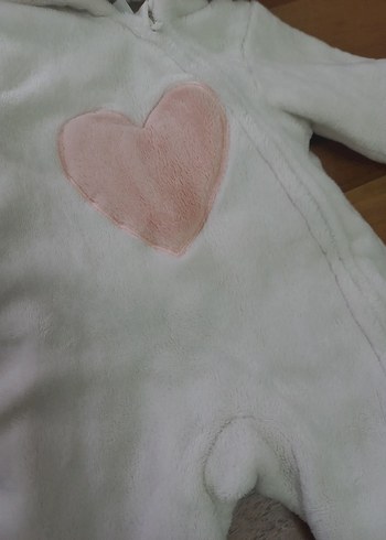 Kız Bebek Beyaz Kürklü Tulum - Görsel 4