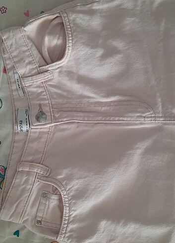 Bershka toz pembe wide leg