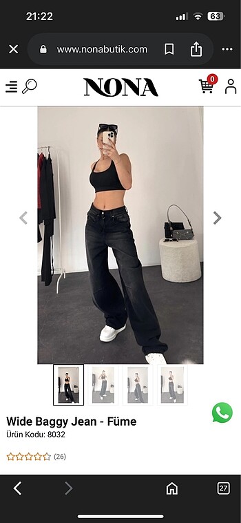 nona füme baggy jean