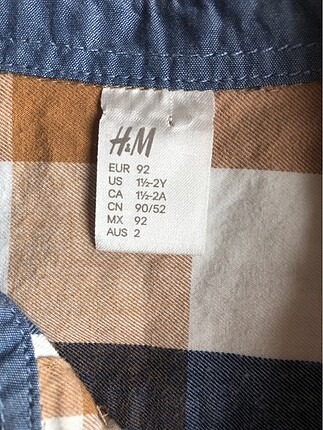 H&M 2 yaş erkek çocuk gömlek