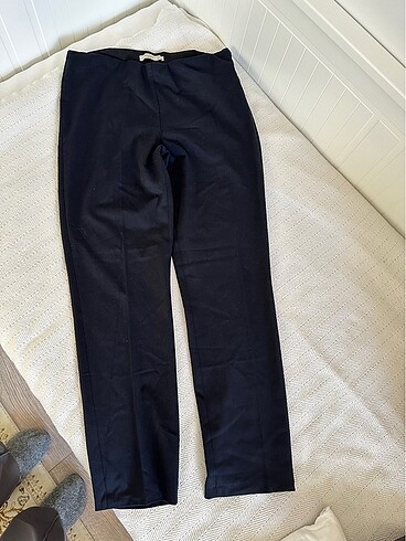 Lacivert kadın klasik kumaş pantolon - Görsel 3