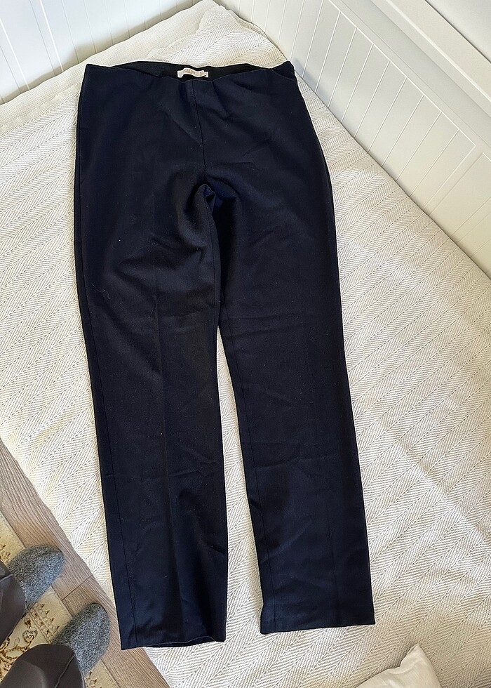 Lacivert kadın klasik kumaş pantolon - Görsel 3