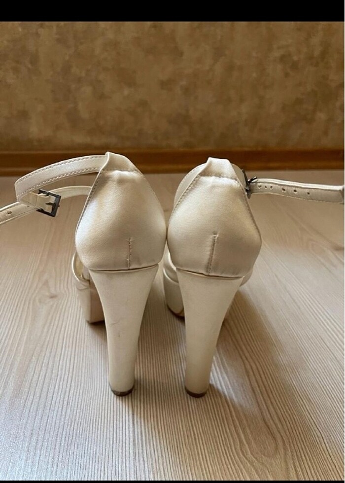 Platform topuklu gelin ayakkabısı - Görsel 3