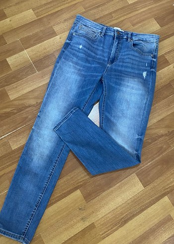 diğer Beden Kadın Mavi Denim Normal Kesim Jean