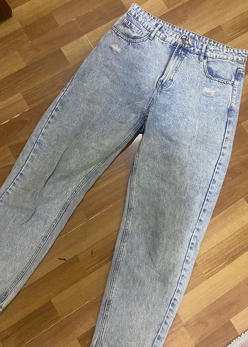 40 Beden Rahat Kesim Mavi Midi Denim Jeans