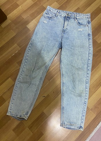 Rahat Kesim Mavi Midi Denim Jeans