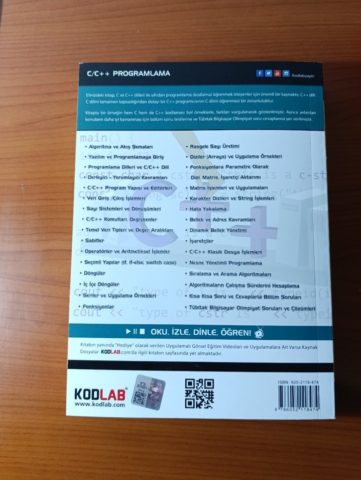 C/C++ Programlama Kitabı - Bülent Çobanoğlu - Görsel 2