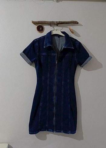Mini Denim Elbise - Görsel 2