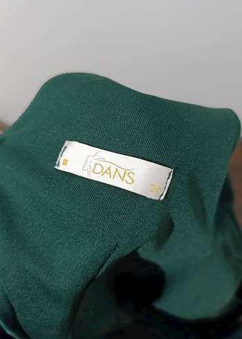 Zümrüt Yeşili V Yaka Midiboy Abiye Elbise - Görsel 5