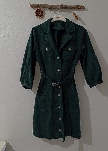 Yeşil Mini Günlük Elbise - Görsel 2