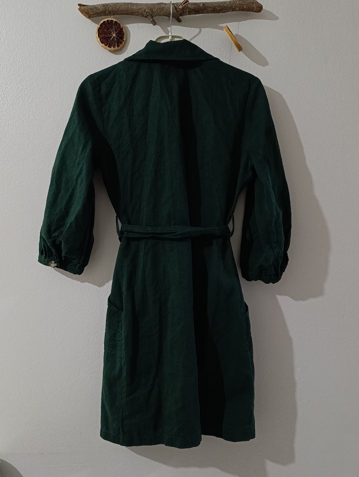 Yeşil Mini Günlük Elbise - Görsel 3