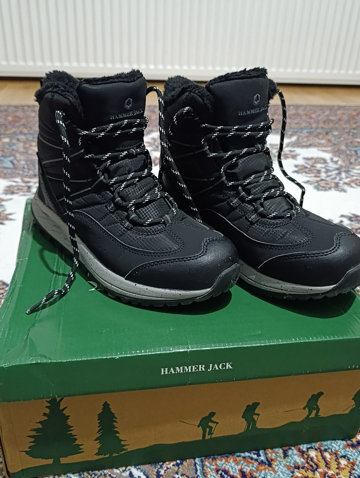 Hammer Jack Siyah Bağcıklı Unisex Outdoor Kar Botu - Görsel 3