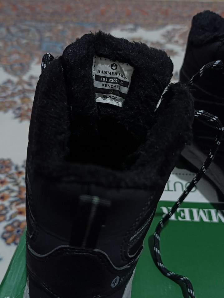 Hammer Jack Siyah Bağcıklı Unisex Outdoor Kar Botu - Görsel 4