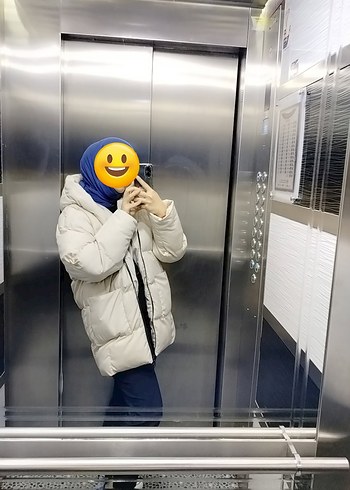 krem Şişme Kadın Kışlık Mont