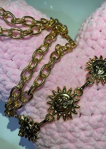 Altın Renkli Zincir Detaylı Kadın Vücut Zinciri - Görsel 2