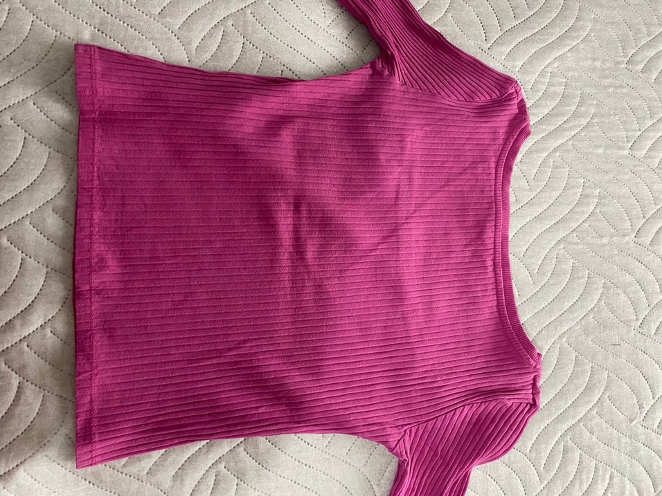 Pembe Kadın Triko Uzun Kollu Bluz - Görsel 3