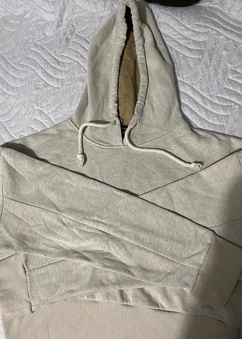 bej Kapüşonlu Kadın Sweatshirt - Görsel 2