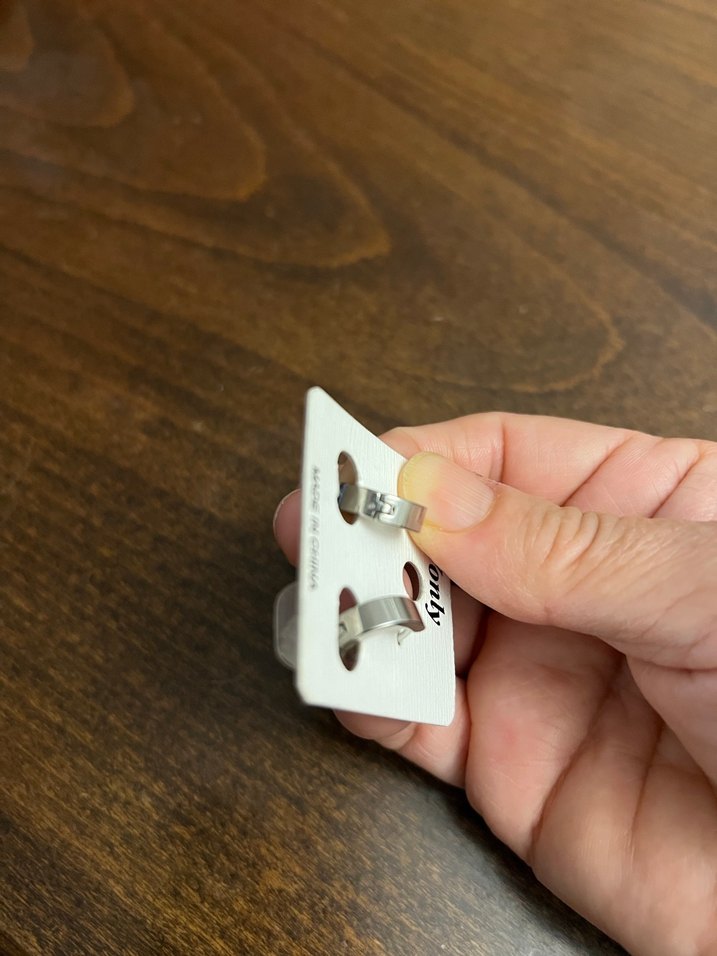 Çelik erkek küpesi - Görsel 4