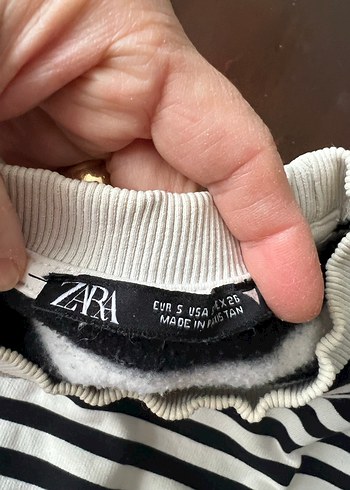 Zara çizgili sw S beden - Görsel 5