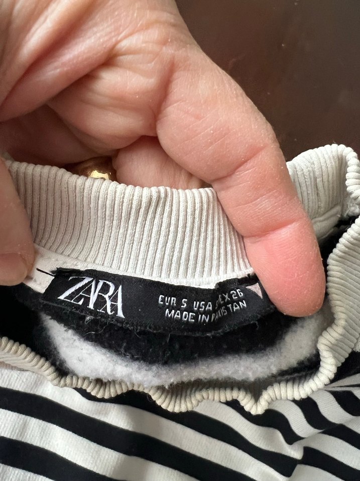 Zara çizgili sw S beden - Görsel 5