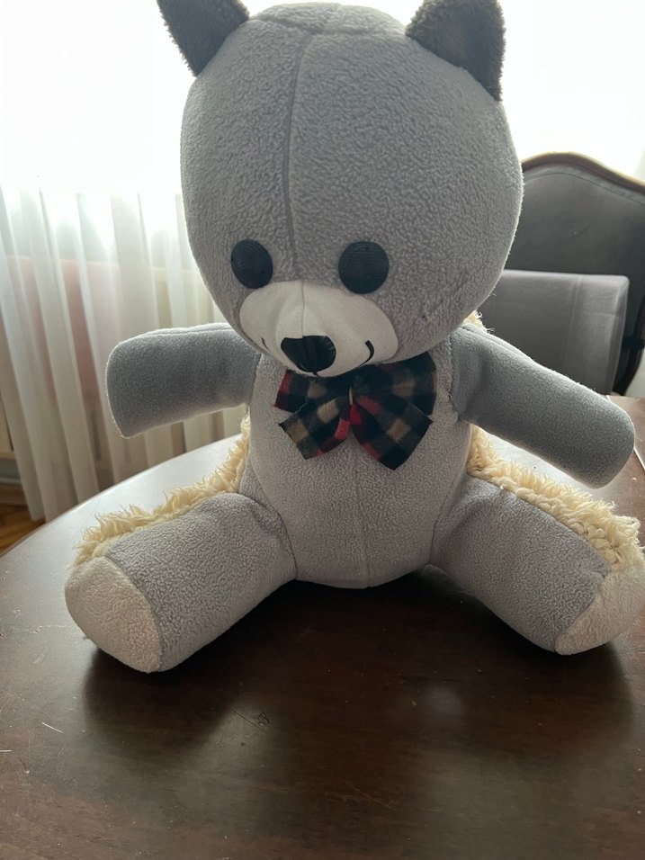 Gri Peluş Ayıcık Oyuncak - Görsel 3