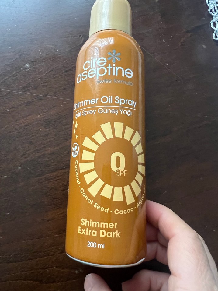 Cire Aseptine Shimmer Extra Dark Güneş Yağı 200ml - Görsel 3