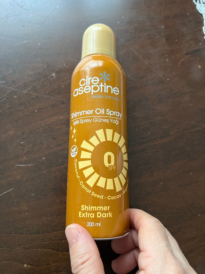 Cire Aseptine Shimmer Extra Dark Güneş Yağı 200ml - Görsel 2
