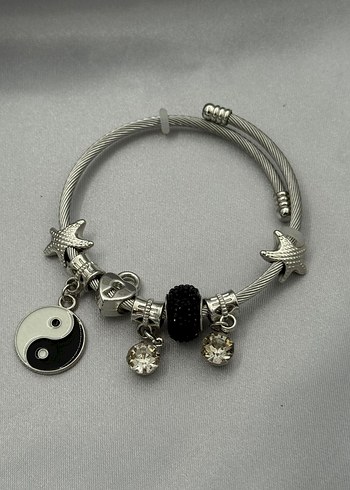 ying yang Desenli Boncuklu Pandora Kadın Bileklik
