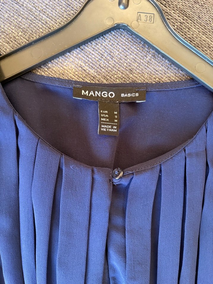 Lacivert Pilili Kadın Bluz - Görsel 4