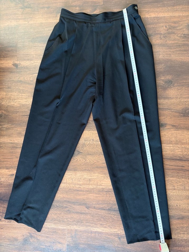 Kadın Siyah Pilili Kumaş Pantolon - Görsel 2