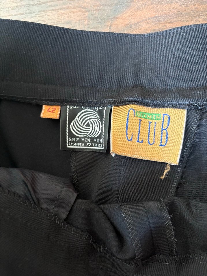 Kadın Siyah Pilili Kumaş Pantolon - Görsel 5