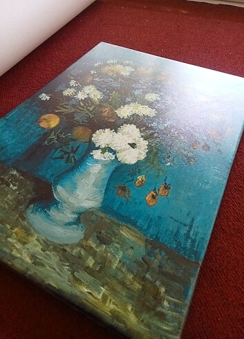 Beden Mavi vazo canvas tablo
