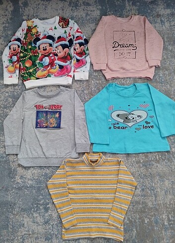 5'li Kız çocuk sweatshirt