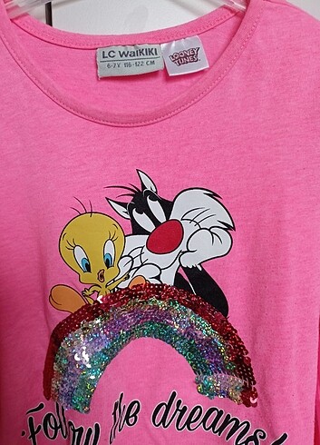 7 Yaş Beden pembe Renk LC Waikiki marka kız çocuk bluz