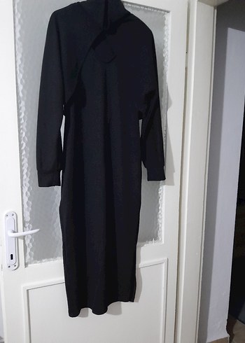 Siyah Drapeli Boğazlı Uzun Hamile Ceketi - Görsel 3