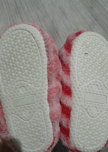 Kız Çocuk Pembe Bağlama Desenli Sıcak Terlik - Görsel 2